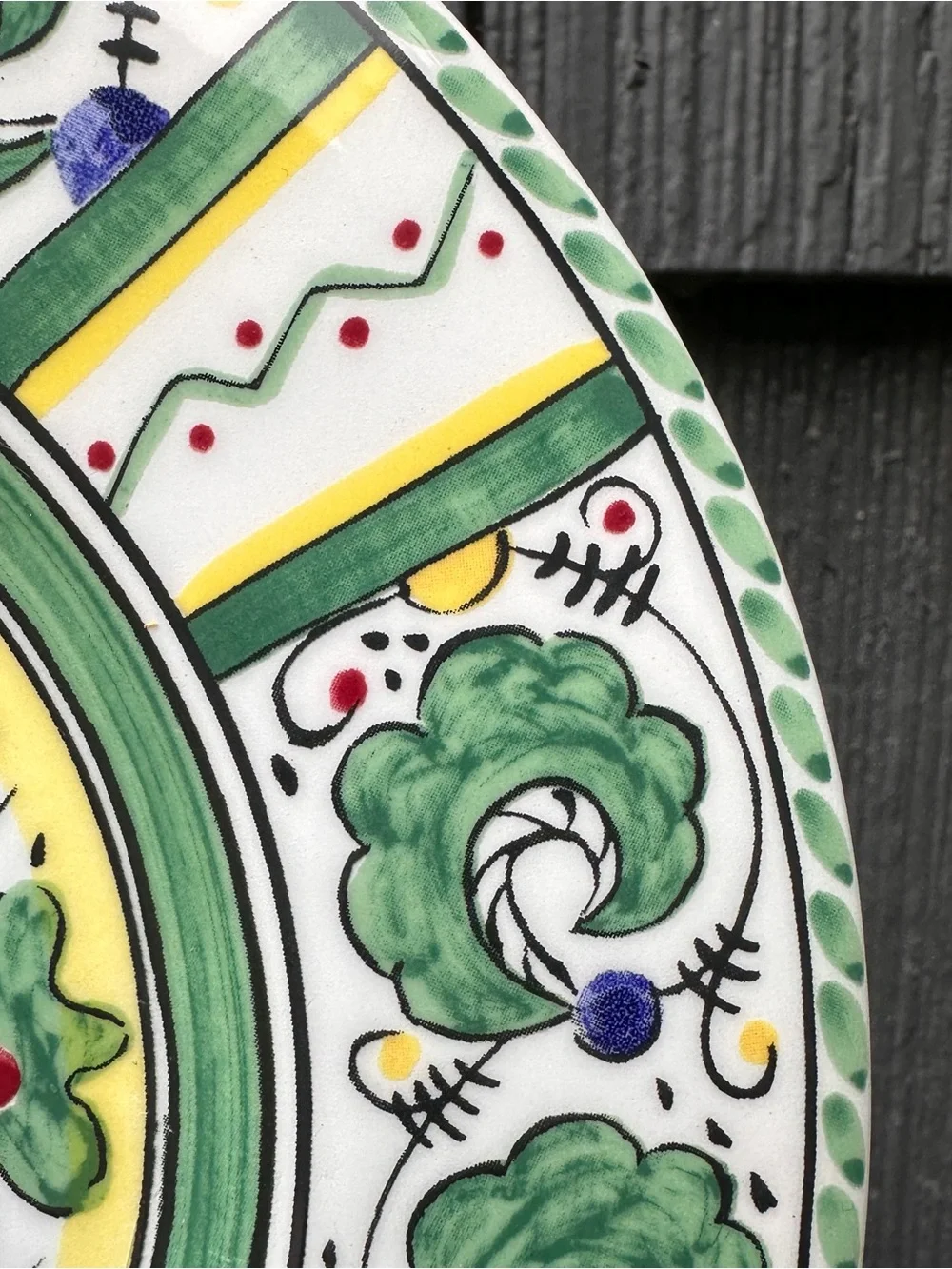 Sur La Table Green Rooster Salad Plate